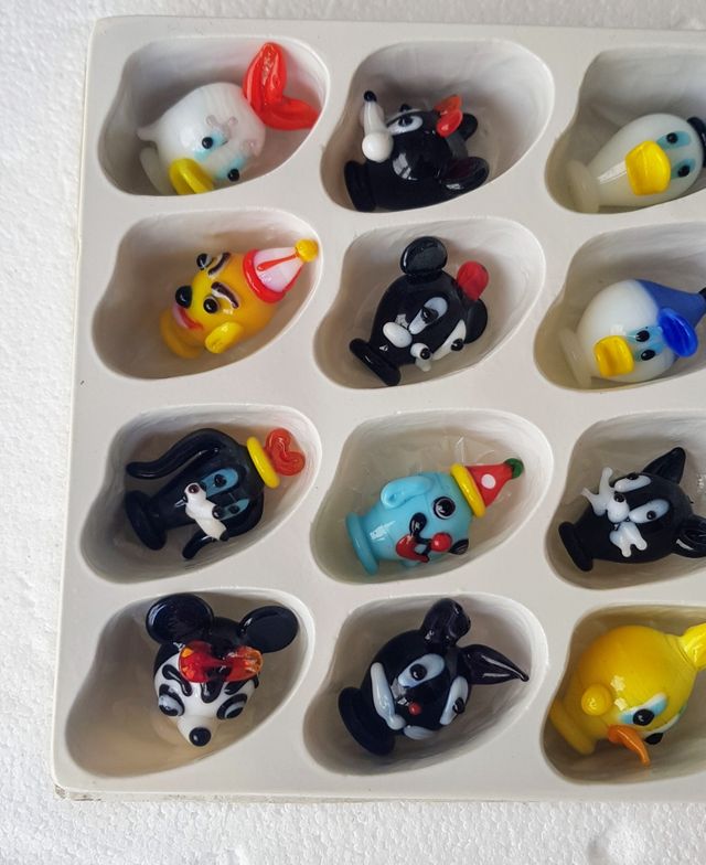 12 personaggi Walt Disney in vetro di murano
