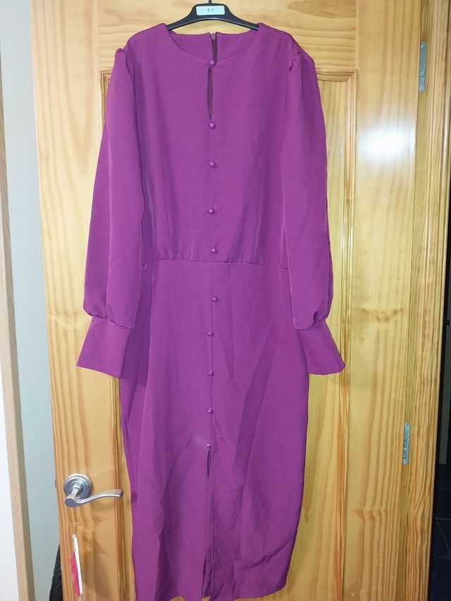 Vestido largo morado