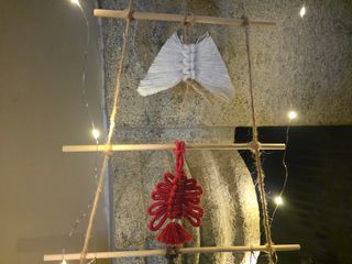 Addobbi natalizi  macrame  Albero di Natale  
