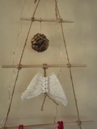 Addobbi natalizie macrame Albero di Natale appeso