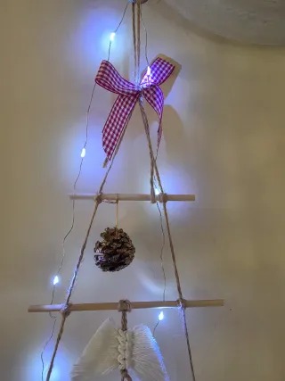 Addobbi natalizie macrame Albero di Natale appeso