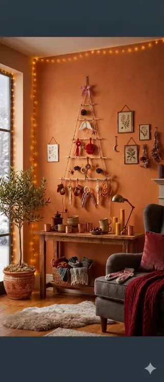 Addobbi natalizie macrame  Albero di Natale appeso