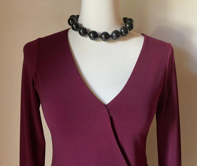 Abito CristinaEffe con incrocio bordeaux Tg 42