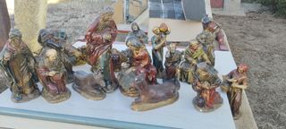 Figuras belén antiguas escayola 