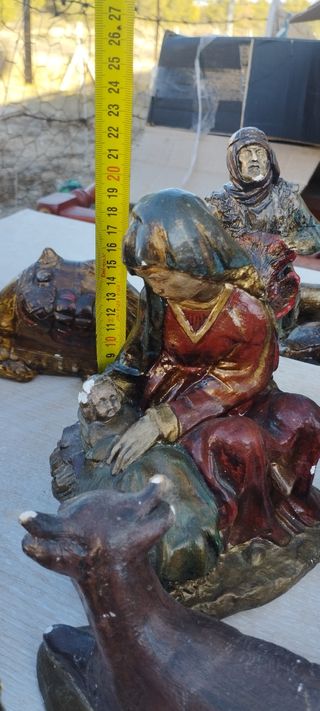 Figuras belén antiguas escayola 