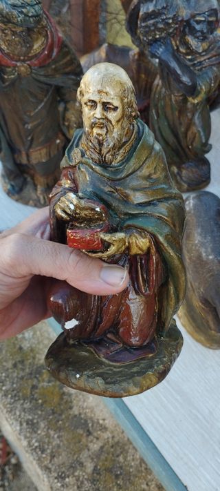 Figuras belén antiguas escayola 