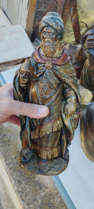 Figuras belén antiguas escayola 