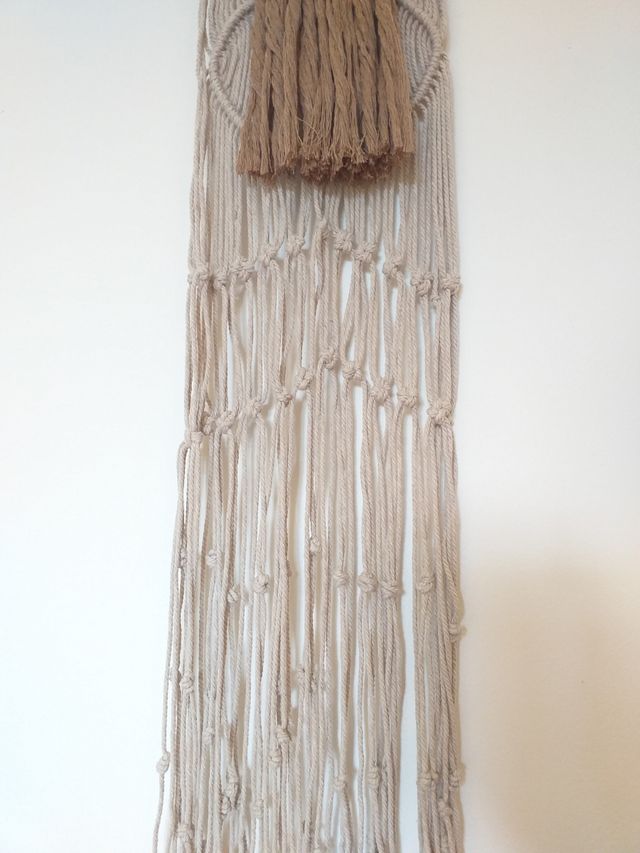 Tapiz de pared macramé Woman silhouette nordico