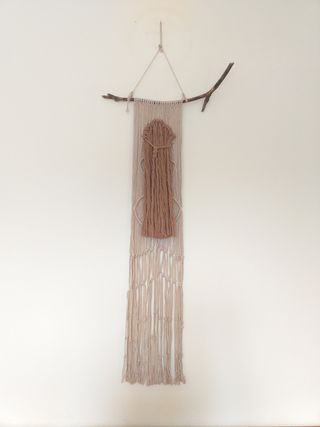 Arazzo Macrame Boho Woman silhouette  fatto a mano