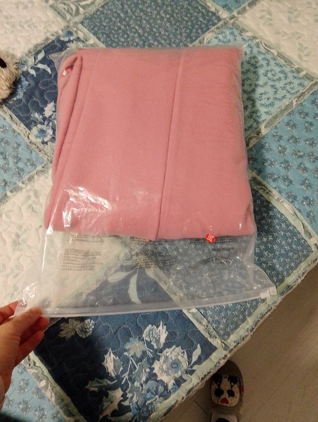 Abrigo de paño rosa