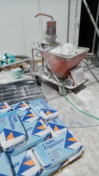 Mortero proyectado monocapa mortero embarrado yeso