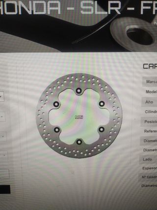 DISCO DE FRENO DELANTERO HONDA marca NG