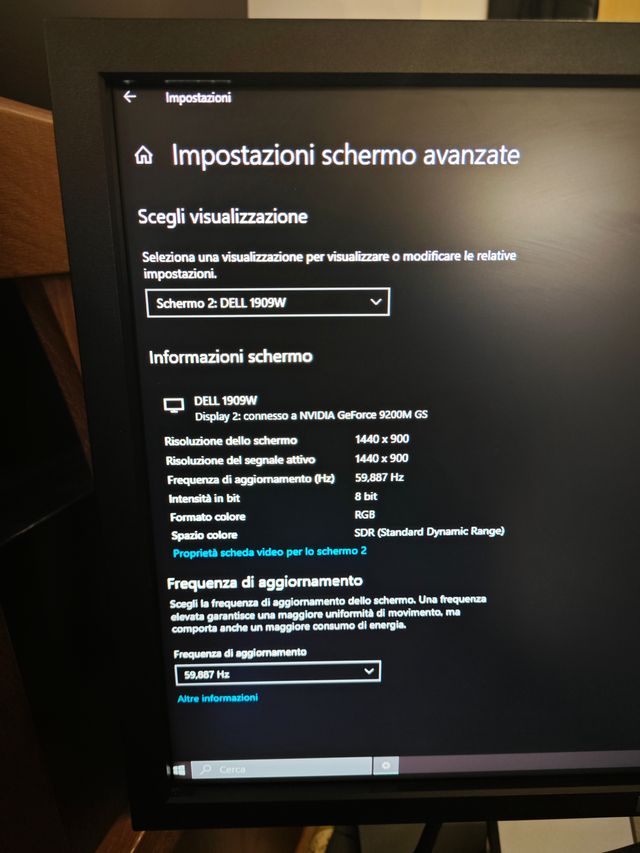 Monitor DELL 1909W 19 pollici 16:10