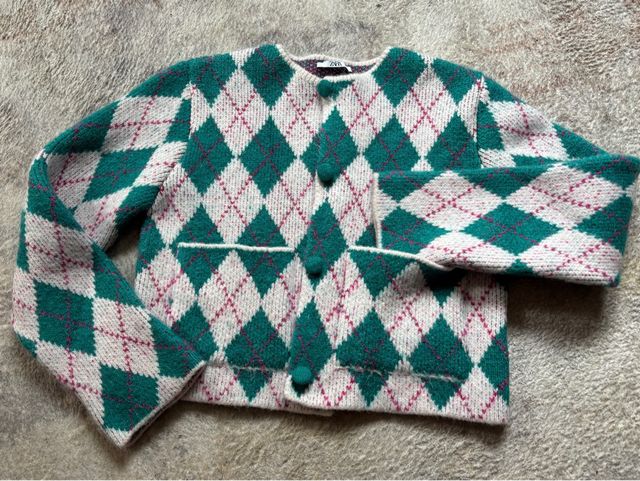 Cardigan Zara Argyle