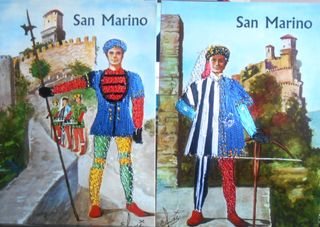 n.2 Cartoline Artistiche Regioni d'Italia S.MARINO