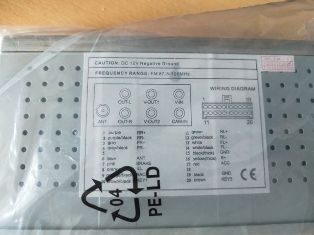 Radio con pantalla para coche