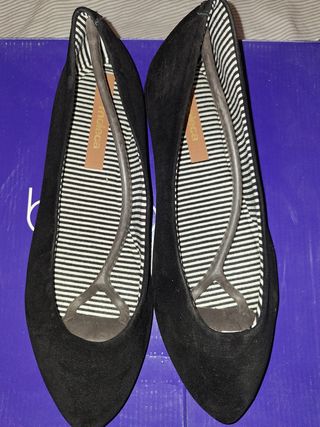 Ballerinas negras gamuzadas (marca Moleca) sin uso