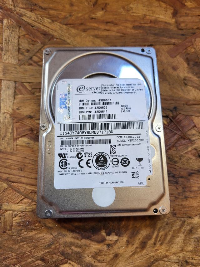 Disco HDD 2.5 300GB SAS