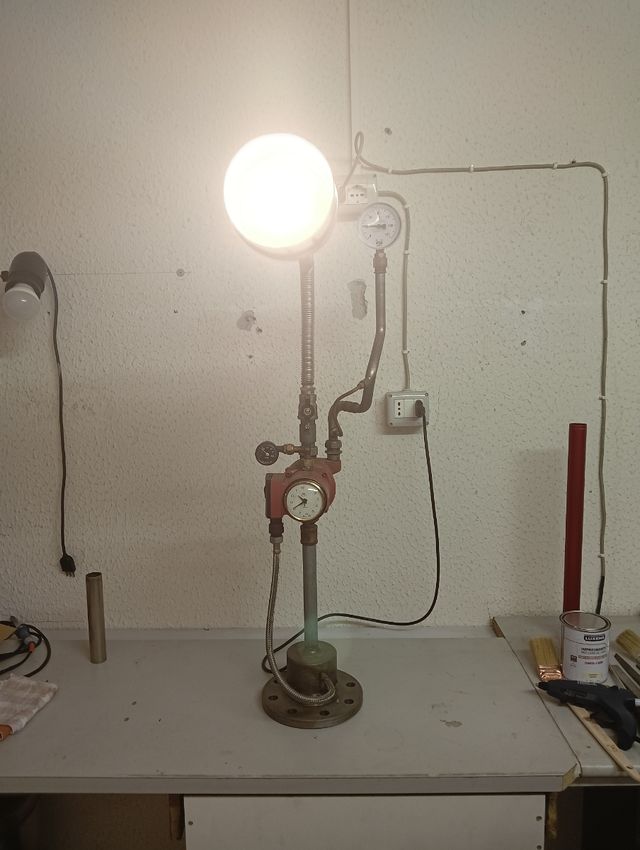 Lampada artigianale mod "Idraulica"