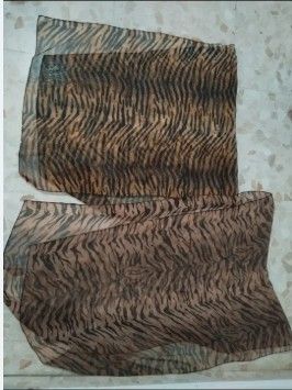 2 Pañuelo de gasa vintage estampado tigre