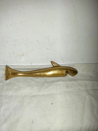 Antiguo abridor náutico bronce tiburón