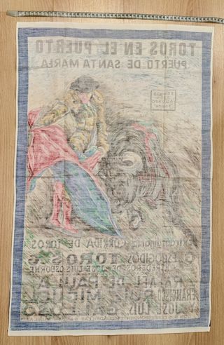 Cartel taurino en tela 30 Agosto 1987 