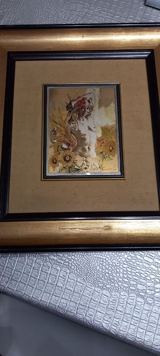 Quadro dipinto su argento :L'AUTUNNO  di