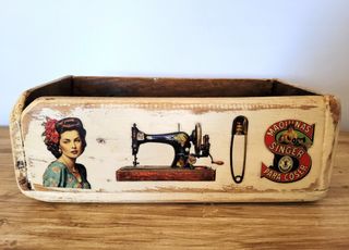 Cajas costura tipo vintage artesanales