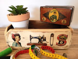 Cajas costura tipo vintage artesanales