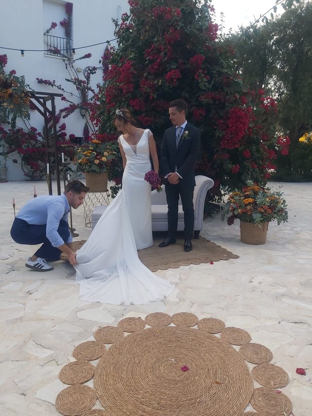 Capa de novia de modista