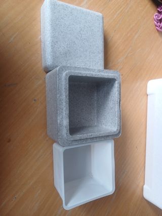 Caja de porex 0.5L color gris