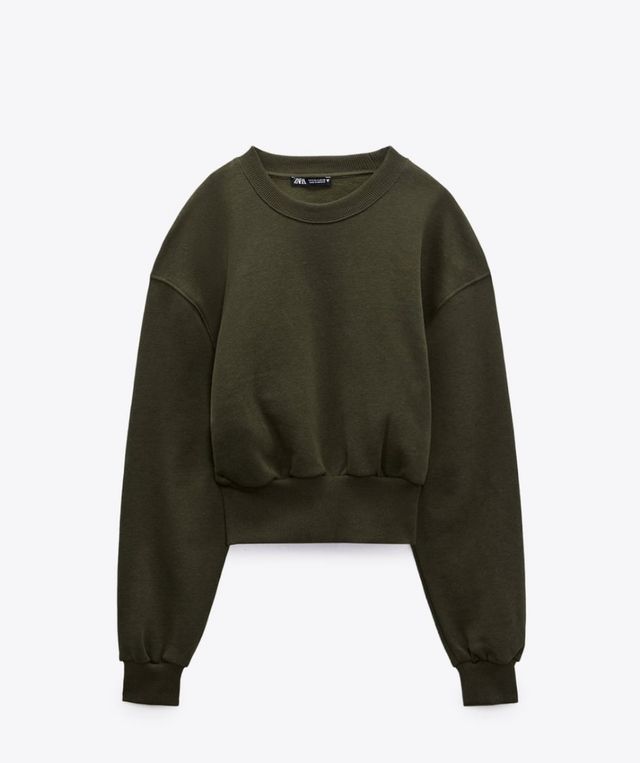 Sudadera crop Zara M