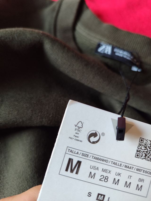 Sudadera crop Zara M