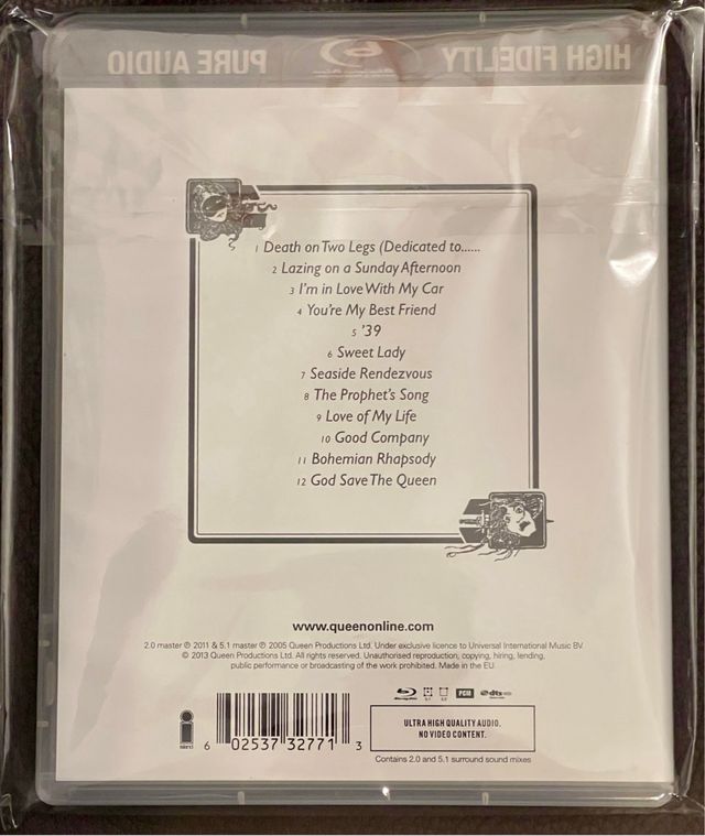 Blu Ray Audio Queen Una notte all'opera