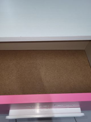 2 cajoneras colores fucsia y blanco