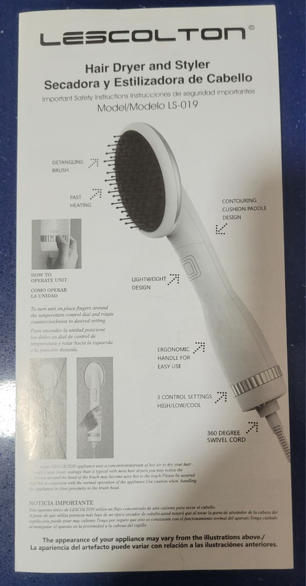 Secador de pelo con cepillo