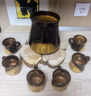 Juego de vino de ceramica