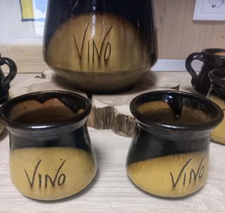 Juego de vino de ceramica