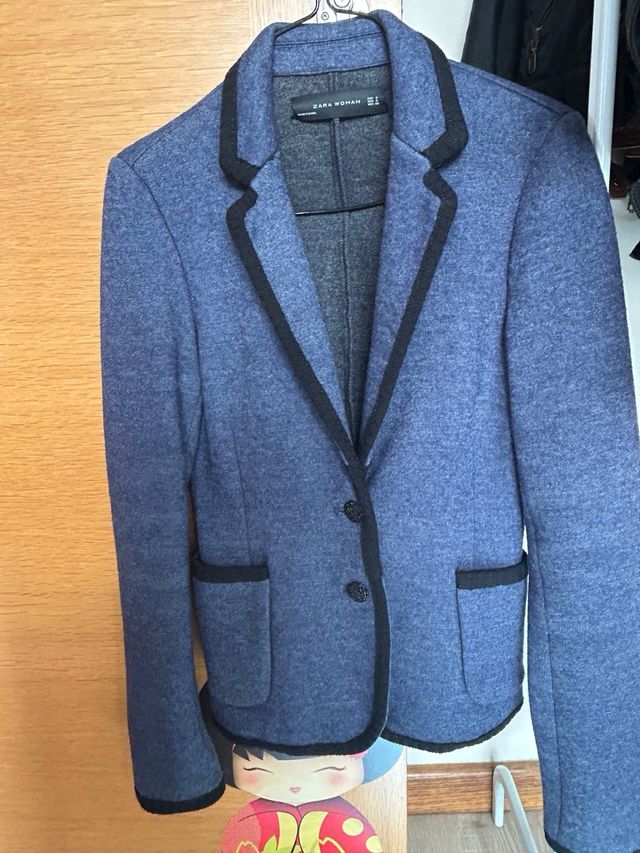 Blazer algodón bicolor