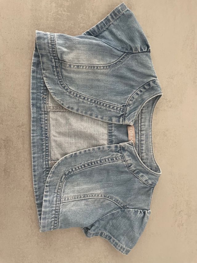 Chaqueta mangas cortas de Jeans Niña