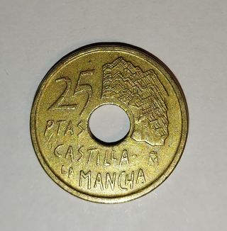 Moneda 25 pesetas 1996 Castilla Mancha