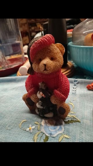 Set2 pezzi Orsetto Candela,Babbo natale