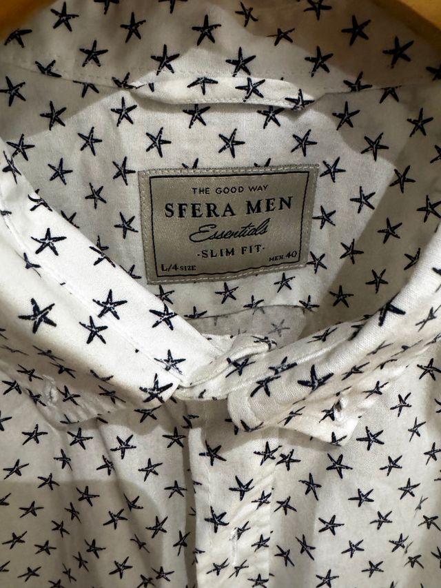 Camisa de manga corta estampada, talla L, Sfera