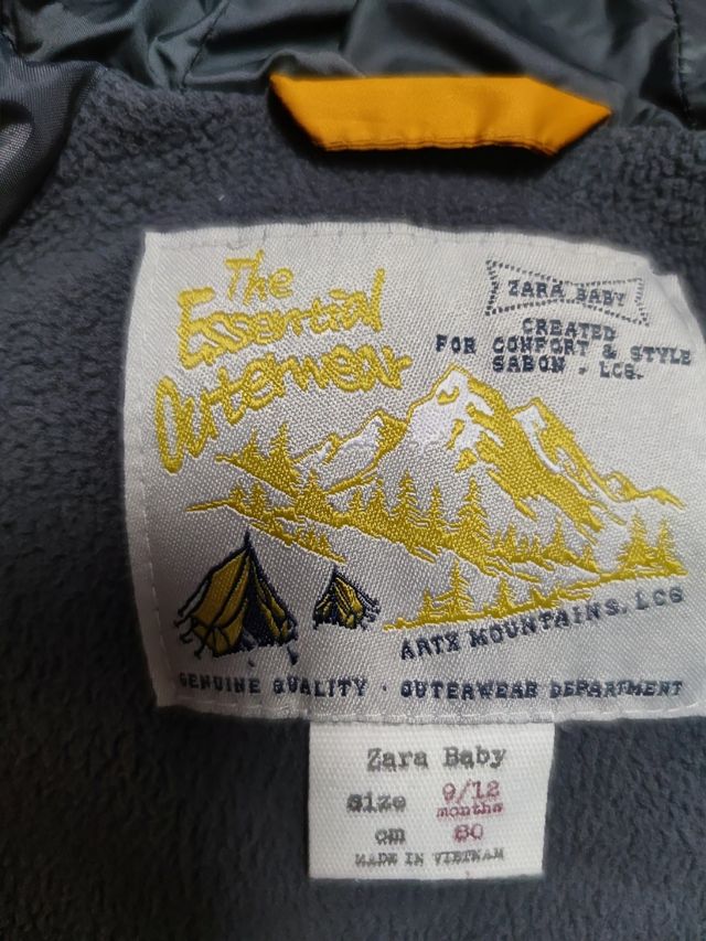 Cazadora invierno niño 9-12 Meses. Zara