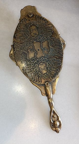 Espejo Francés antiguo de bronce dorado