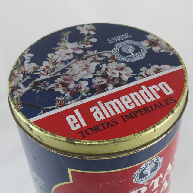 Antiguo Bote Caja de Hojalata TORTAS EL ALMENDRO