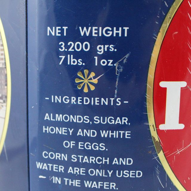 Antiguo Bote Caja de Hojalata TORTAS EL ALMENDRO