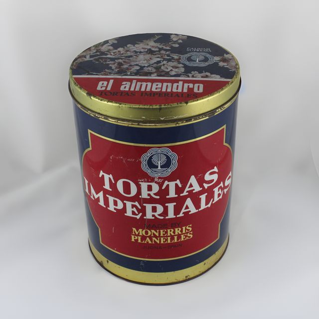 Antiguo Bote Caja de Hojalata TORTAS EL ALMENDRO