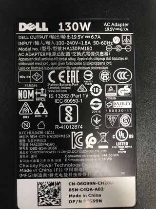 Cargador Original DELL 130W 19,5V