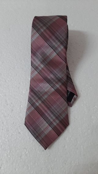 CORBATA Rosa cuadros 